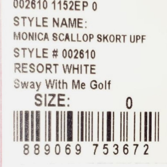 Lily Pulitzer luxletic Monica Scallop SPF50 golf size 14 skort - Picture 3 of 3